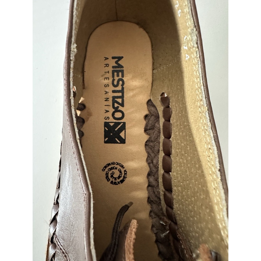 New‎ Mestizo Artesanias Shoes Womens Size 26. US 9 Floral Embroidered Leather - Picture 5 of 7